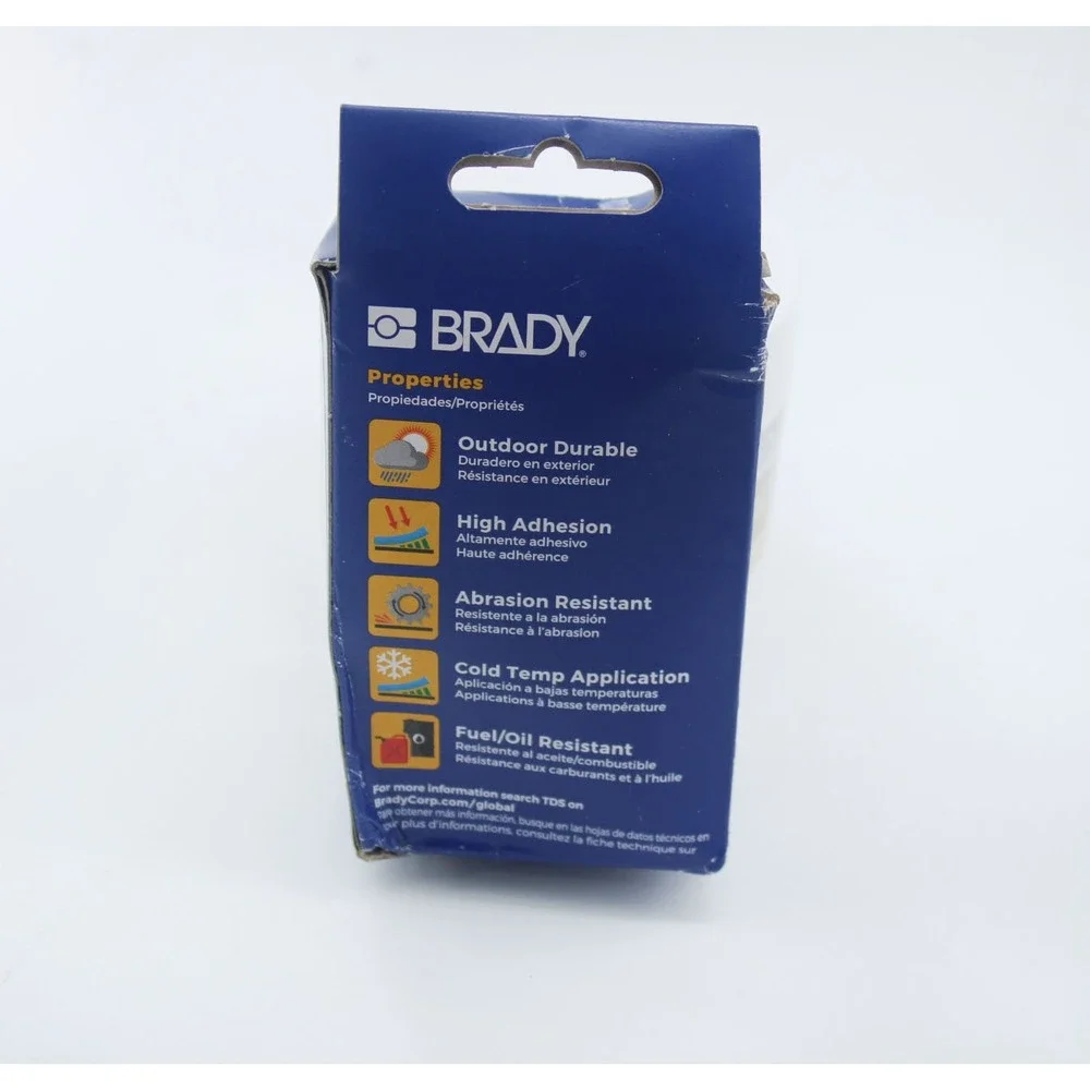 Brady M21-750-595-WT Black on White Vinyl Label Tape Cartridge 0.75 inch x 21 ft